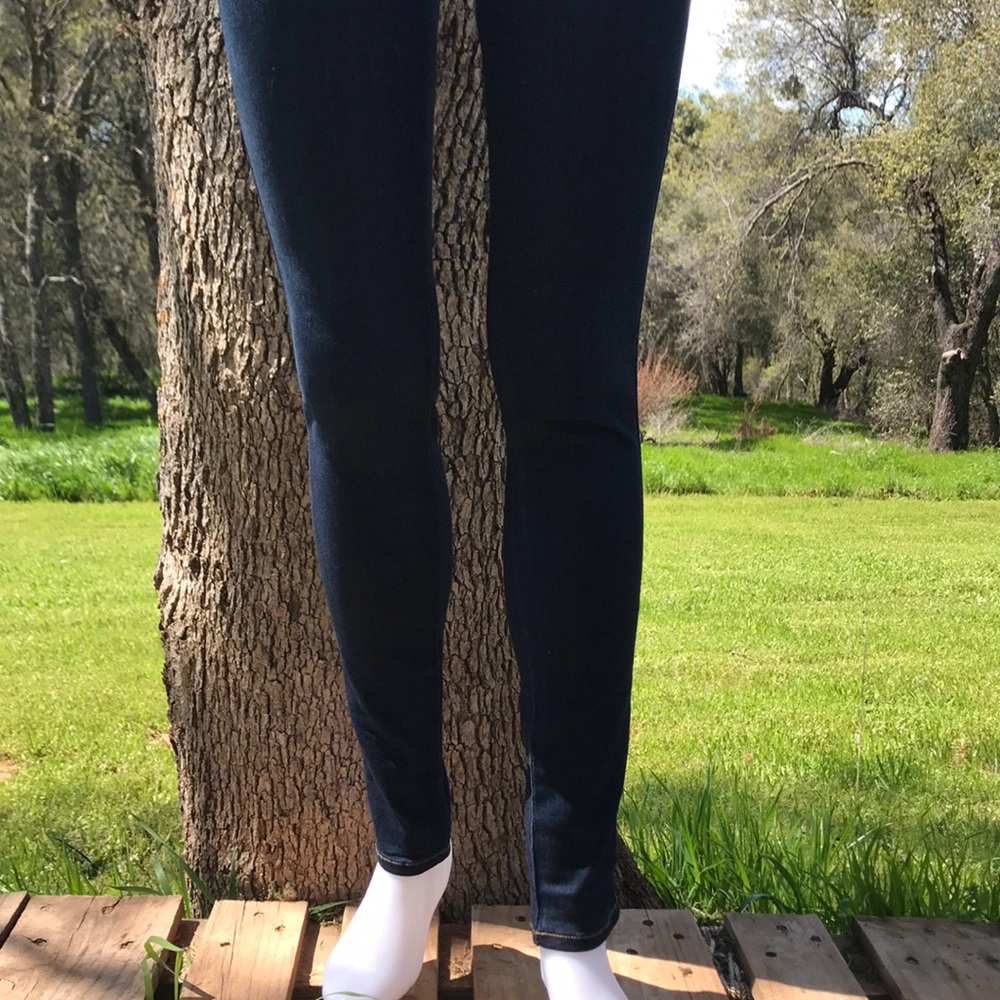 Fashion Nova | High Waisted Dark Blue Wash Jean - Picture 3 of 8